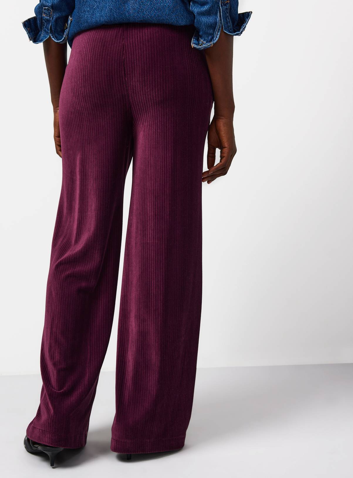 Burgundy Corduroy Wide Leg Trousers 8 - Image 4